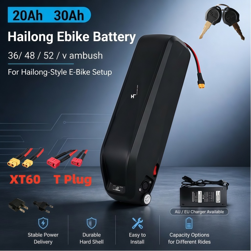 Ebike Battery 48V 20Ah Hailong - แบตเตอรี่ Hailong อเนกประสงค์ รองรับหลายแรงดัน 36V 48V