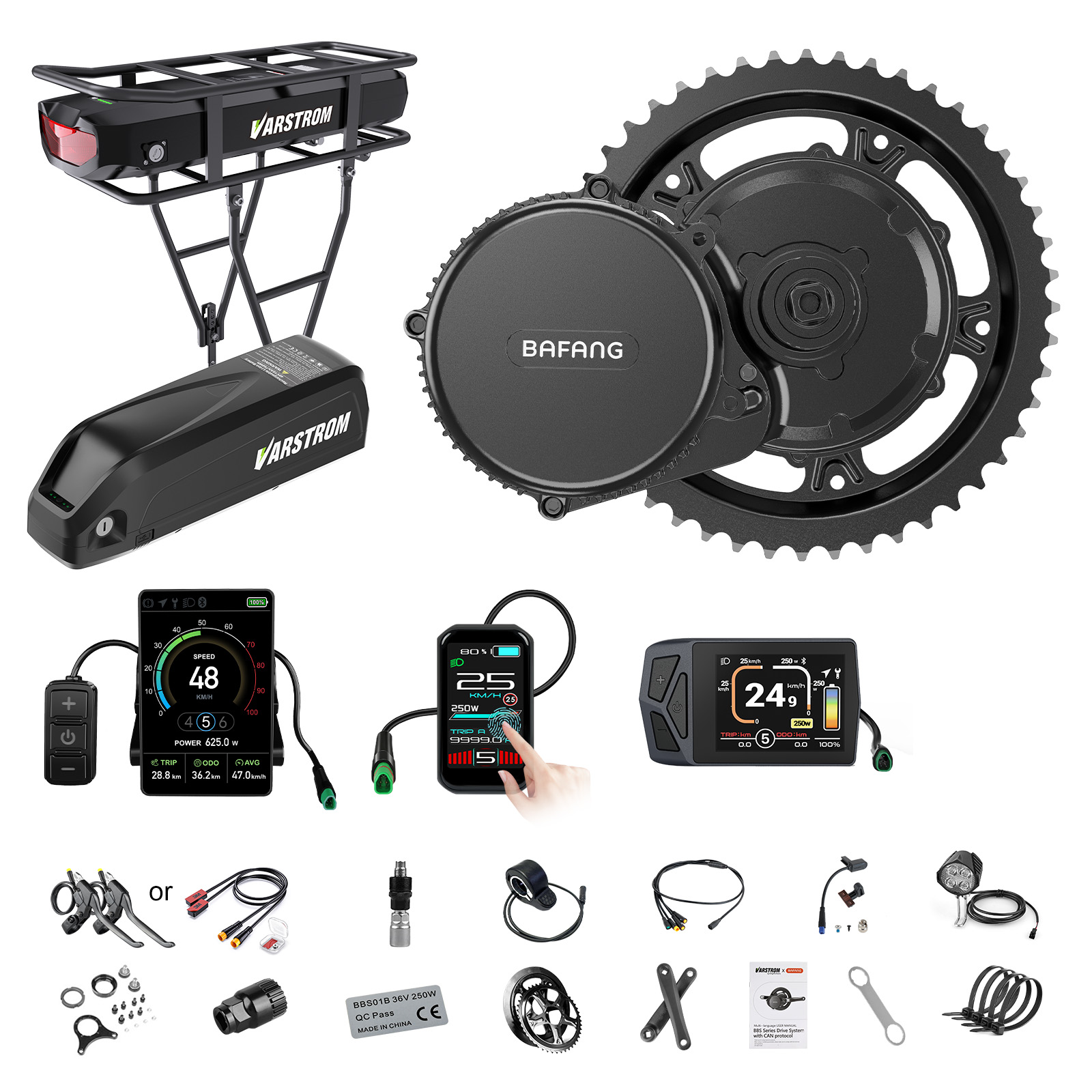 Bafang Bbs02B 48V 750W Mid Drive Kit - [จัดส่งในสหรัฐฯ] ชุดมอเตอร์ Bafang 750W 48V รุ่น