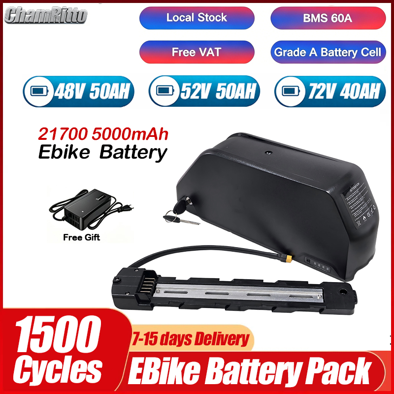 จักรยานไฟฟ้า 36v 48v 52v 25ah  - Electric Bicycle Battery 72V 30Ah บทวิจารณ์และราคา