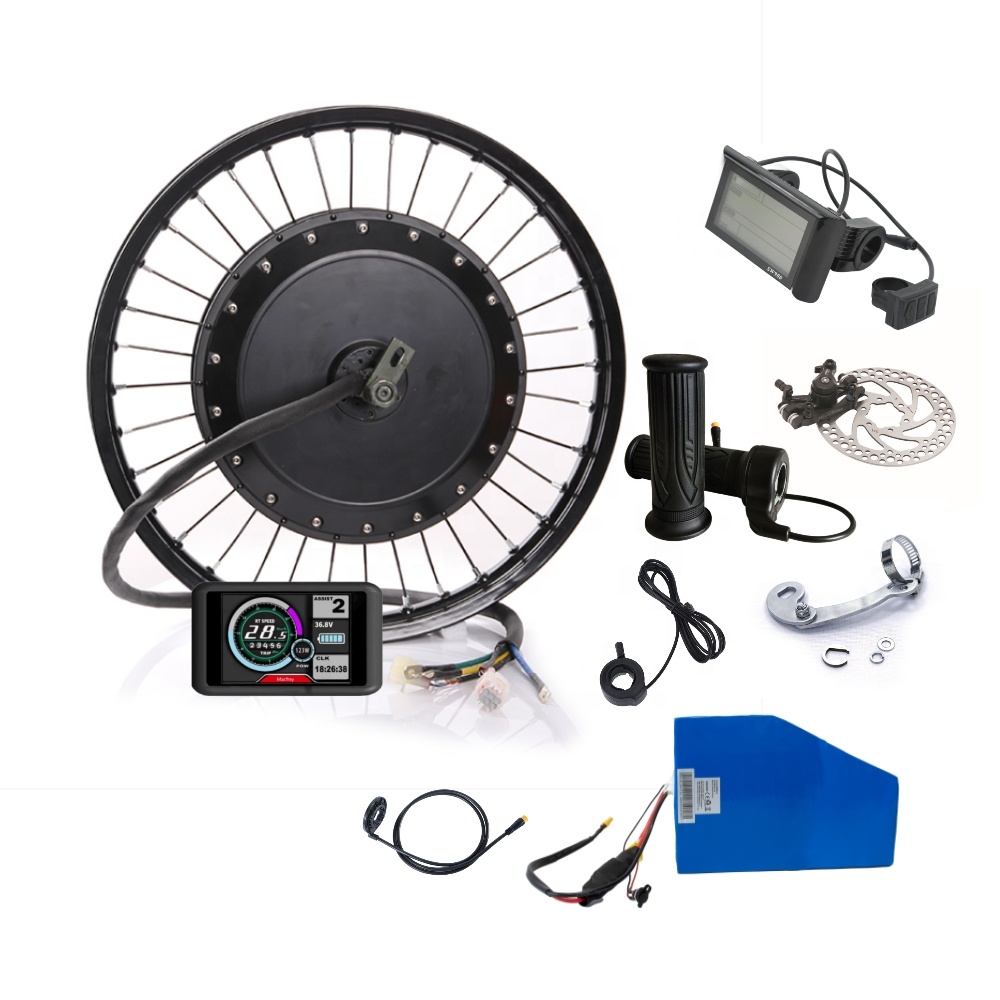 ชุดแปลงจักรยานไฟฟ้าแรงบิดสูง 7 - 72V 5000W Hub Motor Kit บทวิจารณ์และราคา