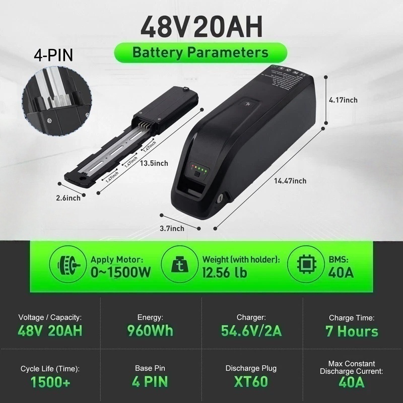 แบตเตอรี่จักรยานไฟฟ้า Hailong  - Ebike Battery 48V 20Ah Hailong บทวิจารณ์และราคา